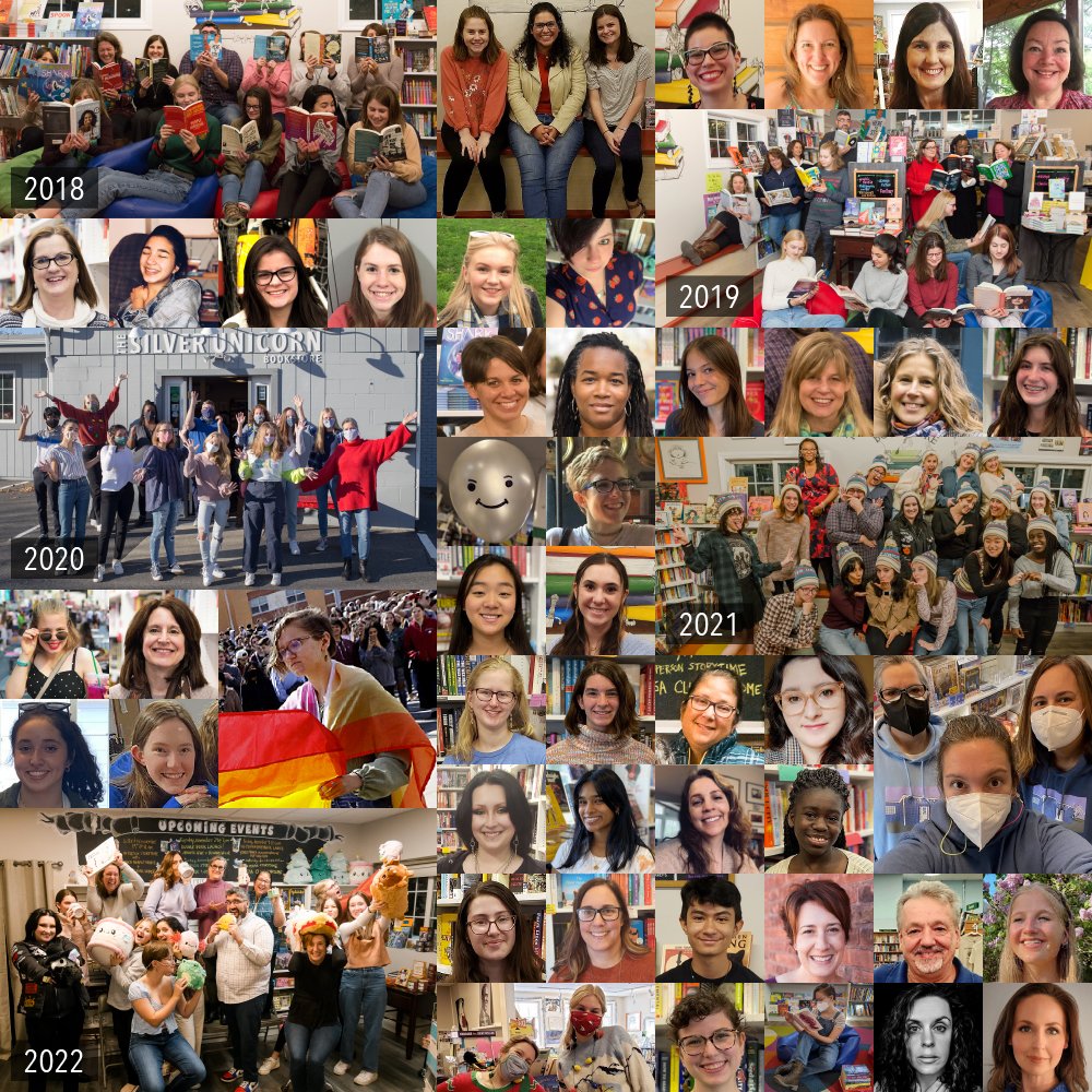 Today's newsletter is out. Today is our fifth birthday, so we talked about that, and especially our booksellers who helped us get here. Also, our author events tomorrow with @peterhreynolds and Tuesday with @RebeccaCaprara!

Read and/or subscribe: mailchi.mp/silverunicornb…