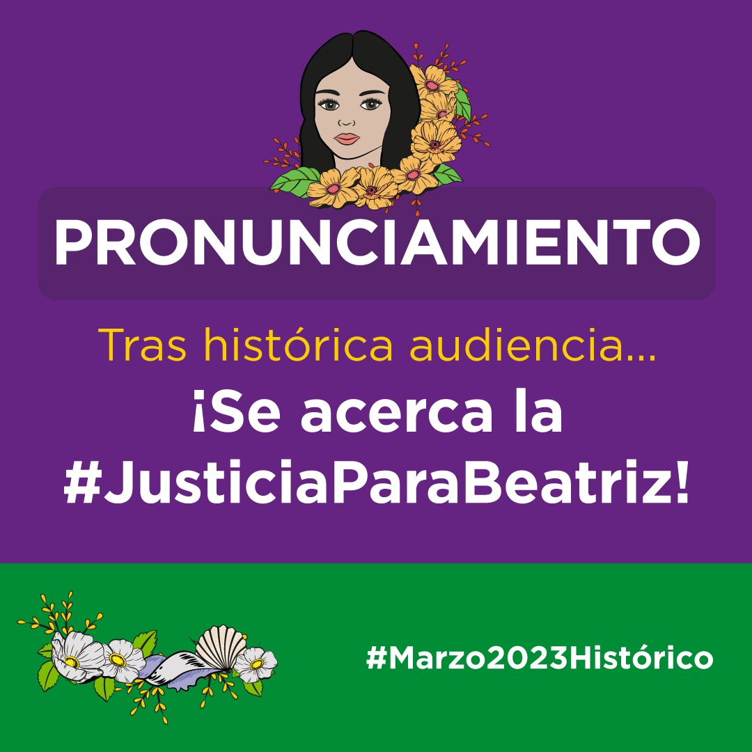 📢 #PRONUNCIAMIENTO | Confiamos en que la <a href="/CorteIDH/">Corte Interamericana de Derechos Humanos</a> reconocerá la  responsabilidad del Estado salvadoreño por violar los derechos de Beatriz. Llamamos a mantener la solidaridad y la esperanza por una sentencia que garantice #JusticiaParaBeatriz 

👉justiciaparabeatriz.org/tras-historica…