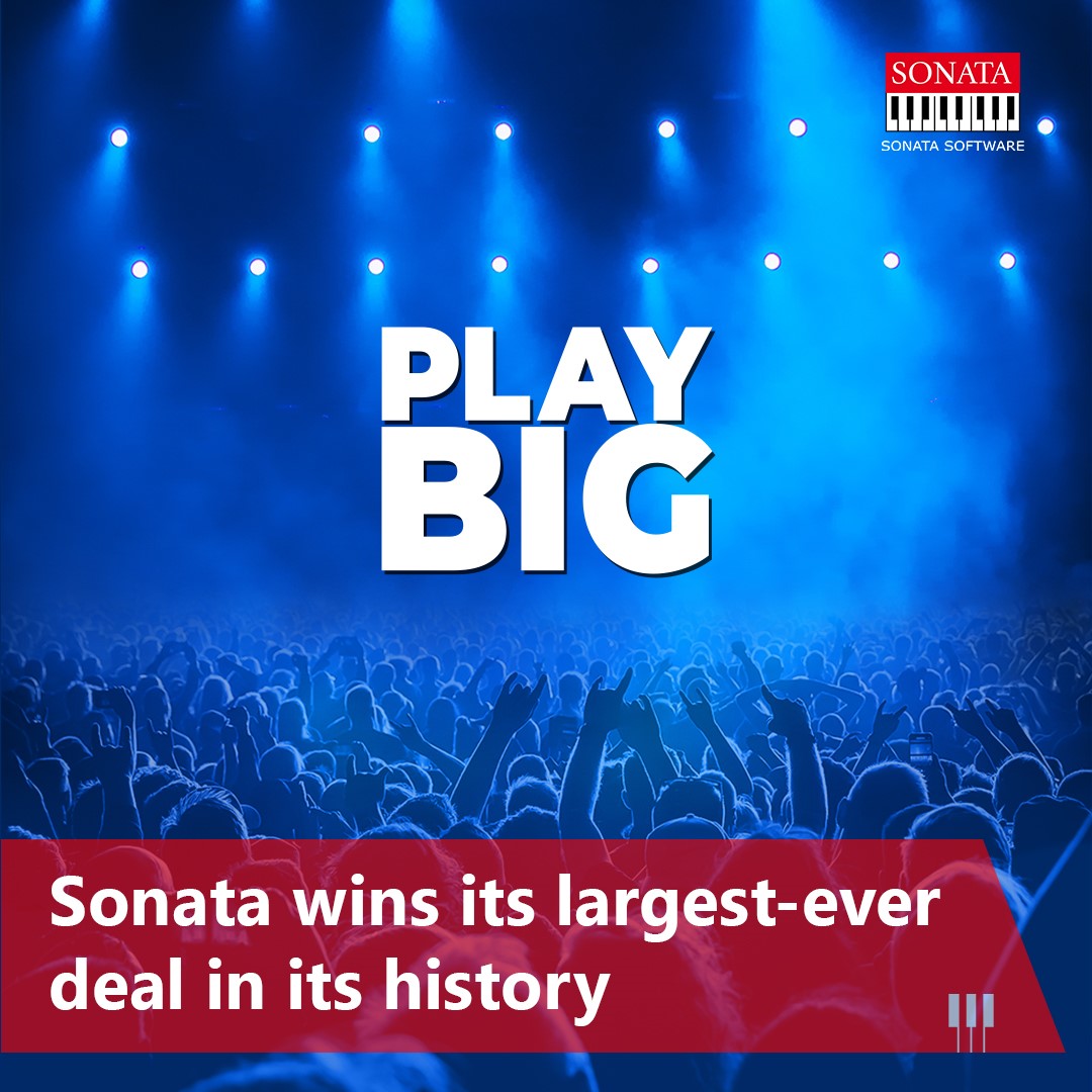 Sonata_Software's tweet photo. Heartiest congratulations to Sonatians!

We are super excited to beat three large IT services firms to win a total contract value of USD 160M for a ten-year contract for a #retail consumer client.

It’s a game changer for Sonata and signals that Sonata is all set to #PlayBig! https://t.co/UYJFGan1Pm