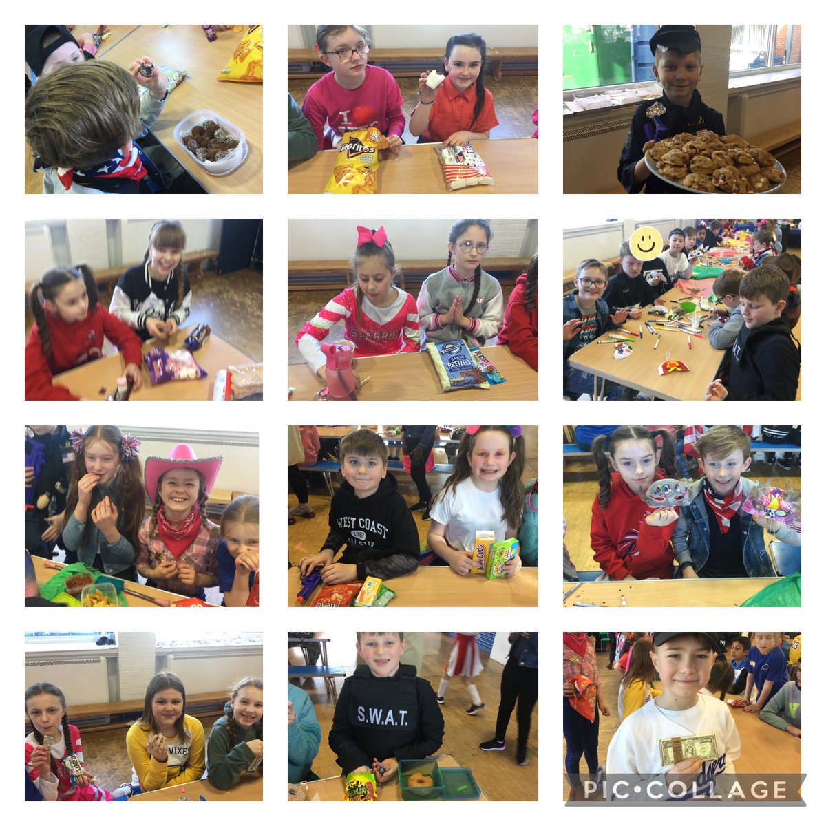 HBJSCH63's tweet photo. Food tasting and mask making as part of America’s day! 🇺🇸 #HBJSYear5 #HBJSGeography https://t.co/lbQ3cPwne3