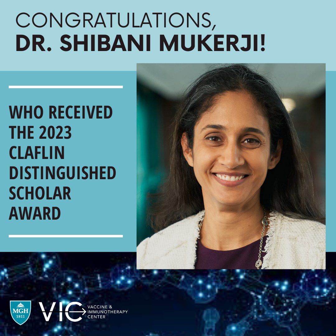 Congratulations to Dr. Shibani Mukerji, M.D., PH.D, Principal Investigator at VIC; Associate Director of MGH Neuro-infectious Diseases Unit; and Assistant Professor in Neurology at HMS, who received the 2023 Claflin Distinguished Scholar Award! #WomanInSTEM