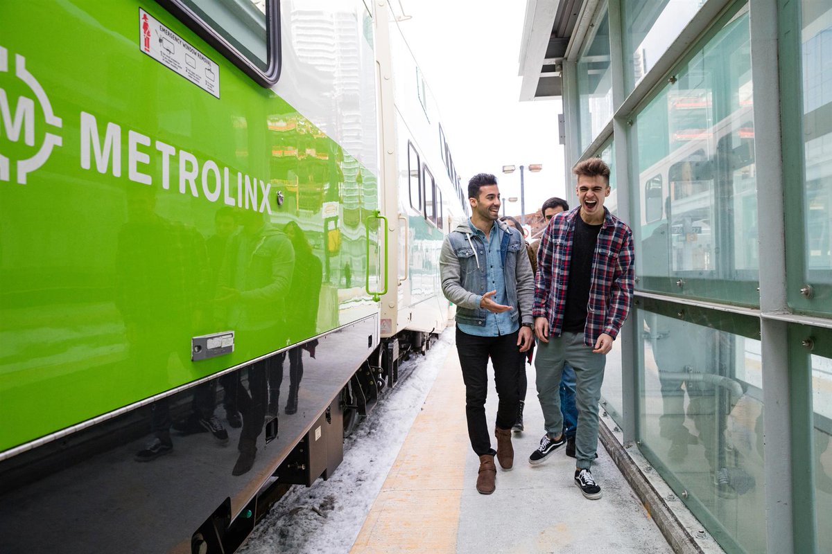 Metrolinx's tweet photo. Changes coming to @GOtransit service this April:
�� Kitchener line: more trains (including weekends!)
📌 Milton line: more trains 🛤️
📌 Weekend bus service for Waterloo, Kitchener, Guelph
📌 and more! Details here: https://t.co/JKWQpWtIHS https://t.co/Y1RIGGyYQi
