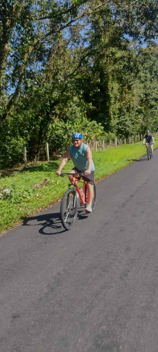 Finishing up our Boys Trip 2023 in Costa Rica with our last day of activities. This morning we had a 13 mile bike trip. Next up: waterfall repelling. #BoysTrip2023 #CostaRica