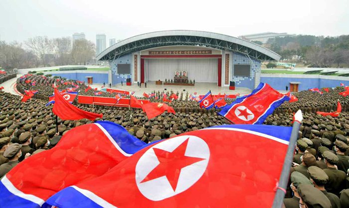 rwinstanleyc's tweet photo. '...youth and students met at the Youth Park Open-Air Theatre in the capital city of Pyongyang on Wednesday to vow to resolutely punish the U.S. imperialists and puppet south Korean traitors keen on reckless moves to stifle #NorthKorea' #rodong https://t.co/ursIZxegdz https://t.co/TylGoZIvfH