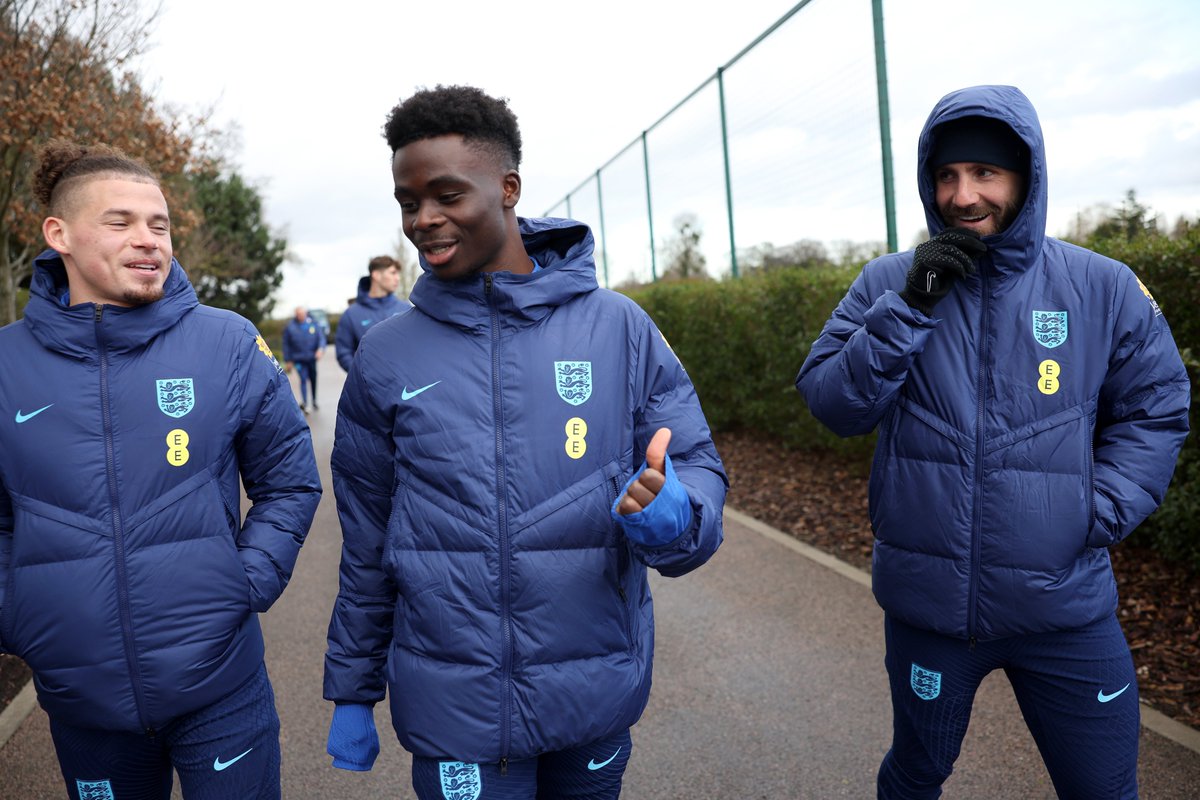 England's tweet photo. A recovery stroll for the #ThreeLions! 🚶‍♂️ https://t.co/Ku9wr3o88T