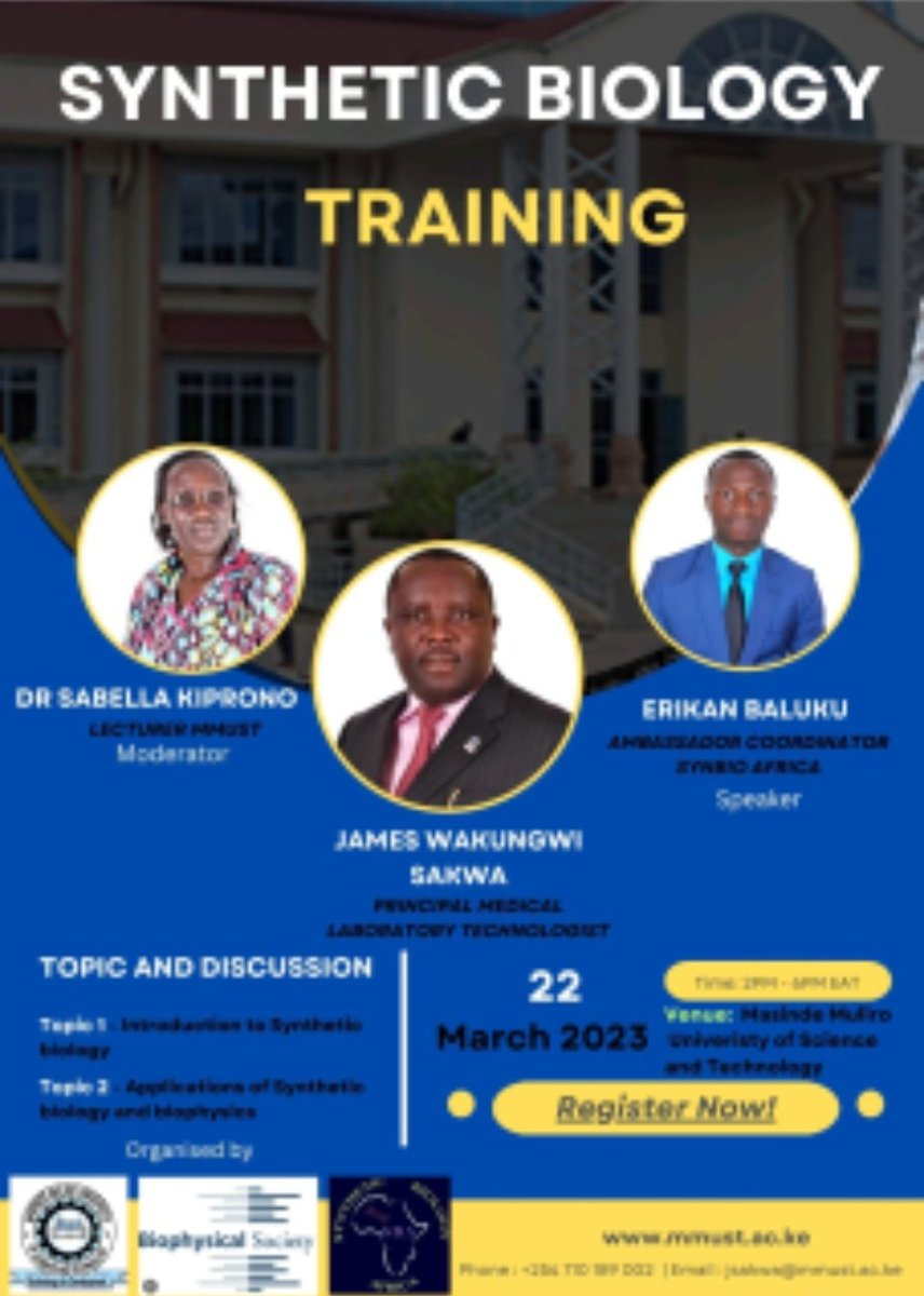 Agevy's tweet photo. Key area of training that members of Biophysical Society-MMUST Chapter and @MMUST_Kenya community were trained on by @Sabkip1 among other trainers during the @BiophysicalSoc week https://t.co/oSdomADMJW