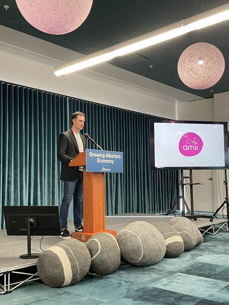 The best is really yet to come! $30M announced today by #ableg to further fuel Alberta’s artificial intelligence potential! Critical industry partners @AmiiThinks @ABInnovates will benefit from & continue to build our global reputation as a leader in A.I. research/work. #yegtech
