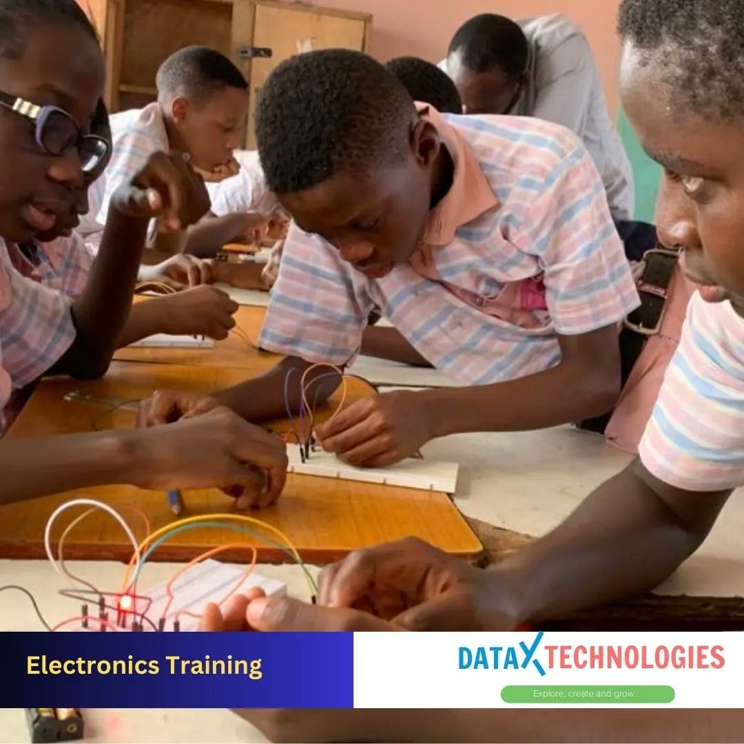 dataxtech_gh's tweet image. Data X Technologies partnered with Kids Makers to train 45 students from Froebel Educational Complex in Electronics. They were introduced to the components and operation of an electrical circuit.

#DataX
#kidsmakers
#stemeducationforkids 
 #electronics