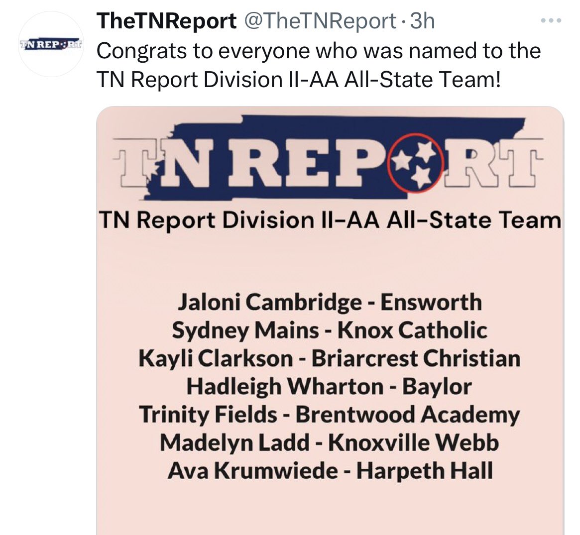 KristinAshLev's tweet photo. Way to go, Had. ALL- STATE! Brand new school, NEW team, NEW division, and you prevailed- even after missing all Junior year to ACL injury. You played with the BEST of the BEST and EARNED it! So Proud of You! @RaiderReCap https://t.co/0ohniID1Oz