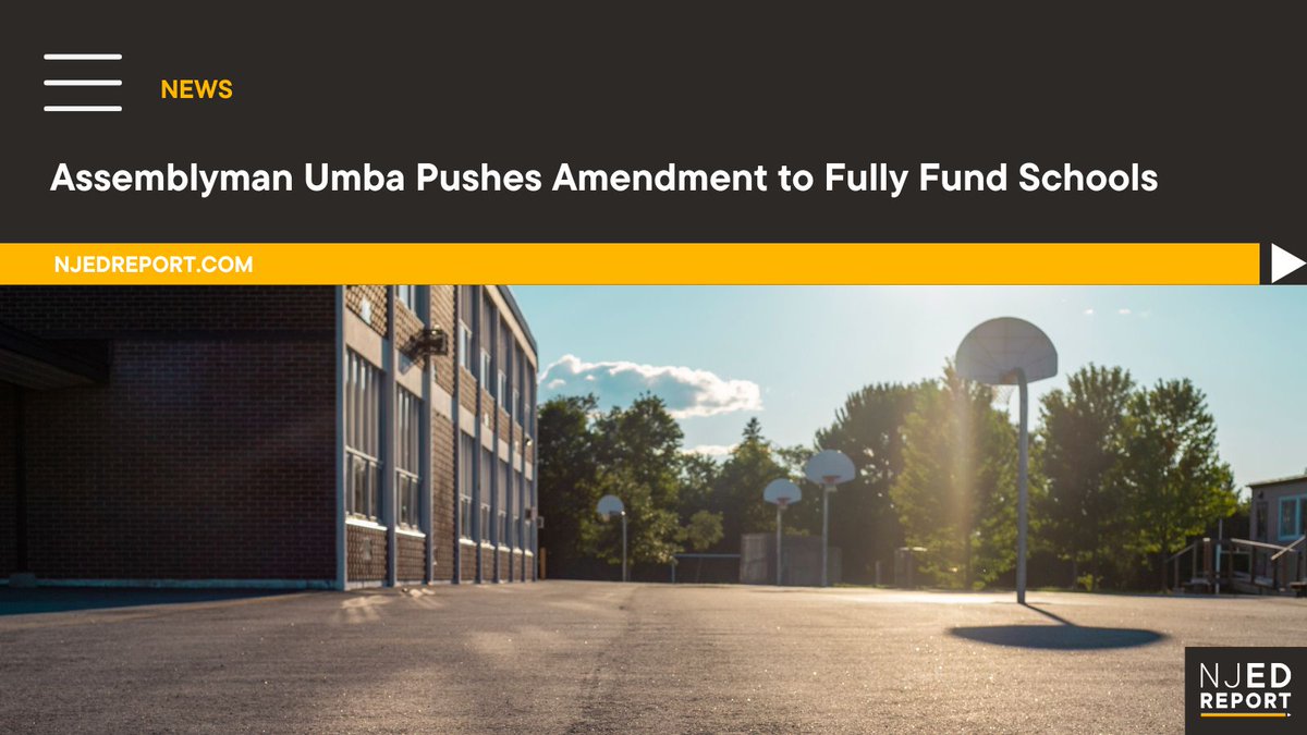Assemblyman Umba Pushes Amendment to Fully Fund Schools njedreport.com/2023/03/24/ass… #NJEdReport #NJSchools #schoolfunding @brandonumba