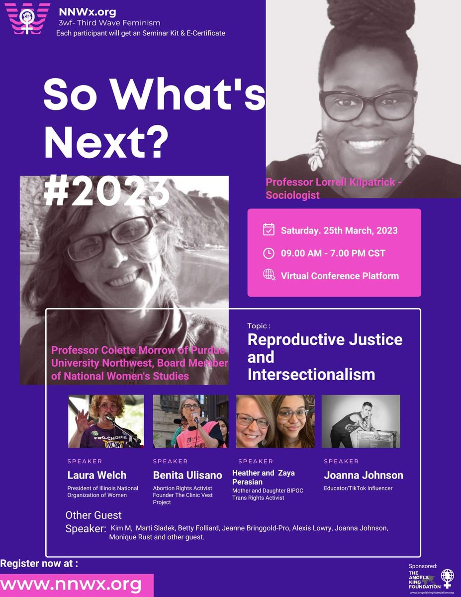 "Drawing on the foundational of feminists &amp; intersectionalism &amp; other proponents of radical mvmts of hope, we will investigate how to end Systemic Oppression (policies and law), what is Reproductive Justice, &amp; What's Next &amp; Where We Go From Here. Join us!"
fb.watch/jtAAQvYL9Y/