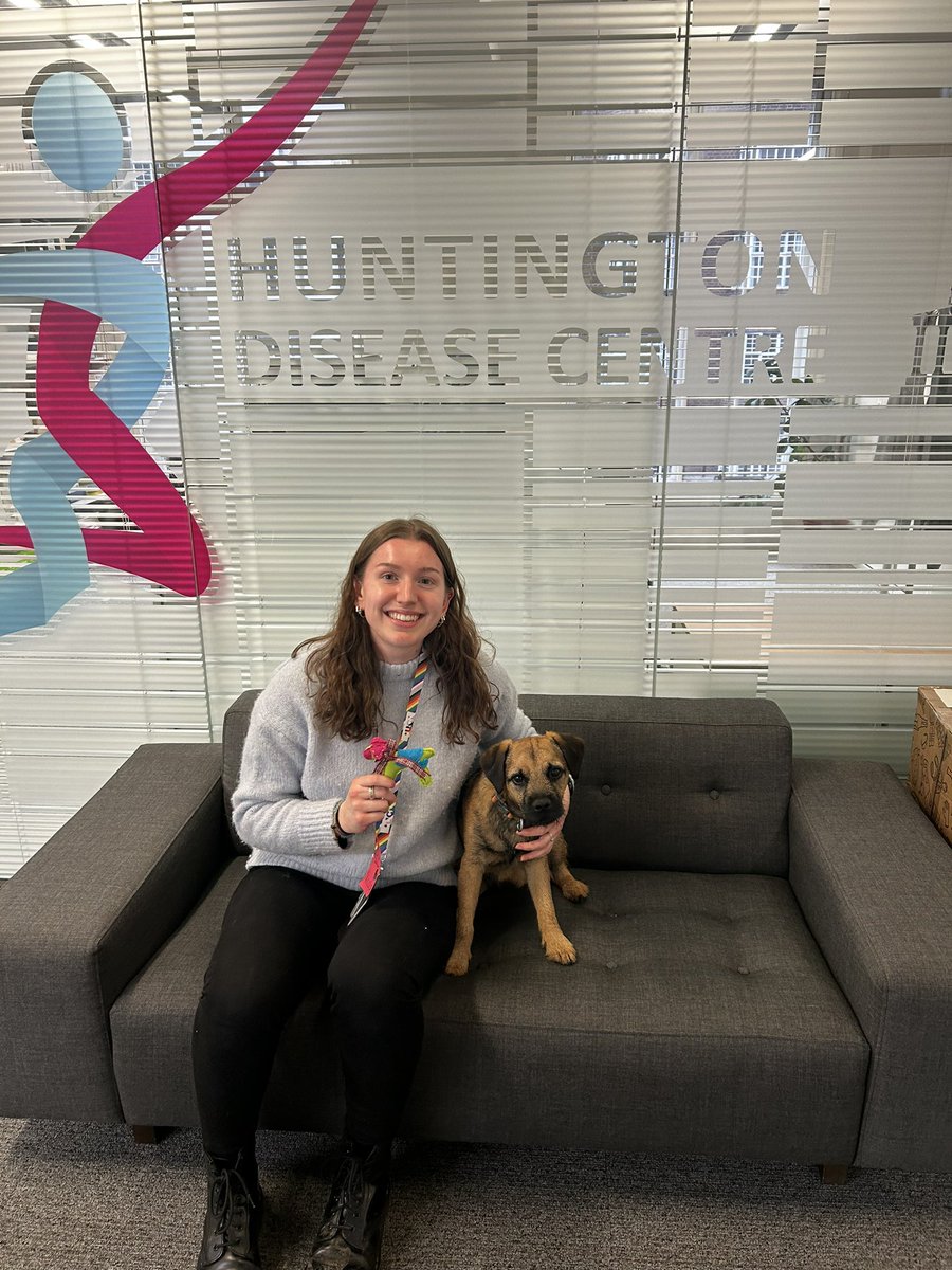 Buddy my border terrier made his way to the UCL Huntingtons Disease Centre @UCLHD and took his Sybil on Tour with him to help raise HD awareness🐶🧬 @jaq421 #sybilontour #hounds4huntingtons #Huntingtonsdisease