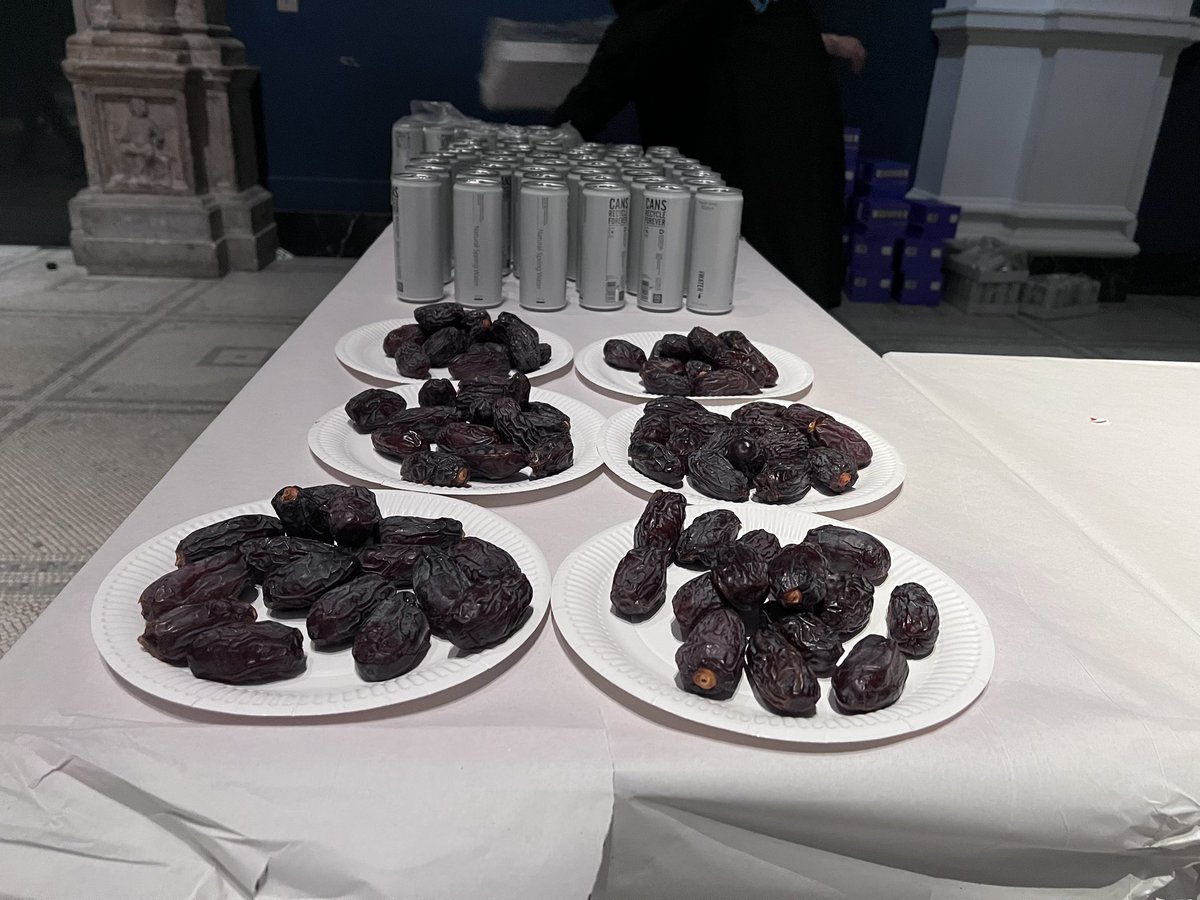 OpenIftar's tweet photo. Excited to prepare for the first open iftaar in London! Ready to break bread with our diverse community, share stories and celebrate the spirit of Ramadan. Let's come together and make this a night to remember! #OpenIftaar @V_and_A #Ramadan2023 https://t.co/Y0YMc3aQSd