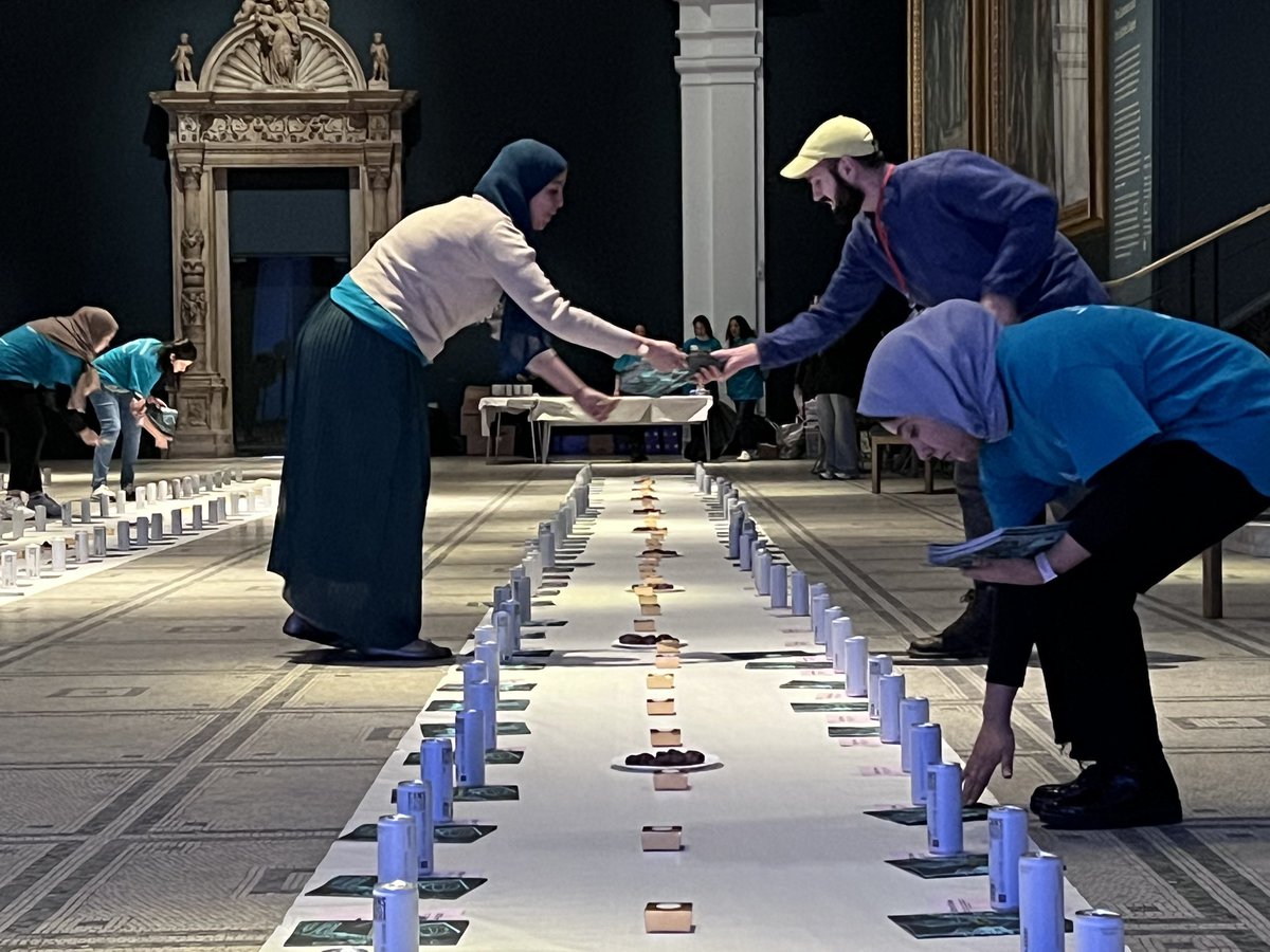 OpenIftar's tweet photo. Excited to prepare for the first open iftaar in London! Ready to break bread with our diverse community, share stories and celebrate the spirit of Ramadan. Let's come together and make this a night to remember! #OpenIftaar @V_and_A #Ramadan2023 https://t.co/Y0YMc3aQSd