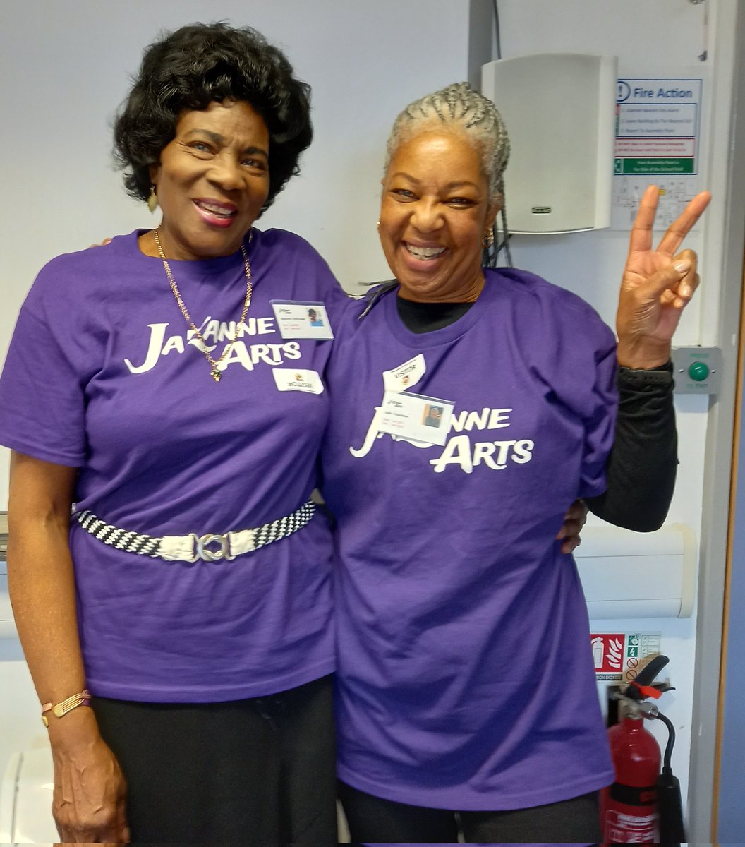 These two really enjoyed working with @JazanneArts on the 'My Home' project. Our members and elders loved performing the piece to local schools and our Friday luncheon club. #volunteering #peoplearepeople #londonroads #thenandnow #migration #edmonton #enfield