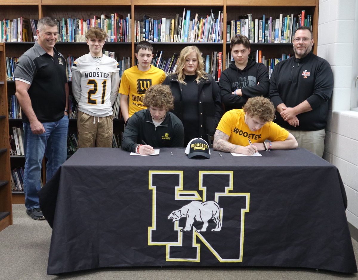 HNpolarbears's tweet photo. Congrats to Connor &amp; Colby Curtis who signed their letters of intent to play football at The College of Wooster. They will be continuing their education studying journalism. We know they will be successful in all their future endeavors &amp; we can't wait to cheer them on next year! https://t.co/a6J3mflpwq
