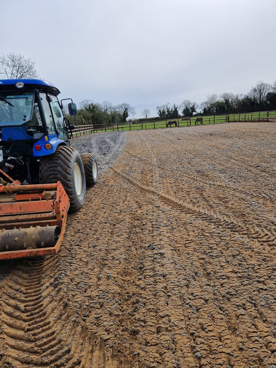 pcarey1980's tweet photo. Mixing fibre into a sand arena this week https://t.co/VtIk6wLx3c
