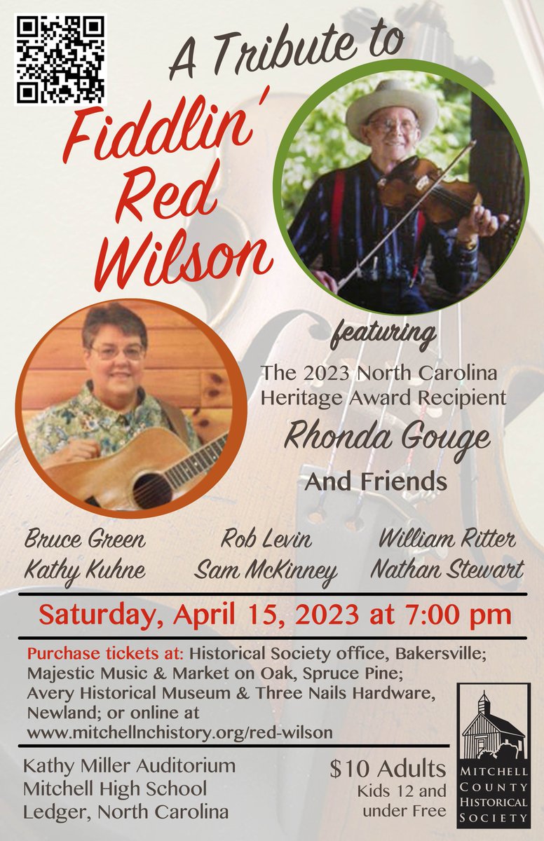 mitnchist's tweet photo. Tickets are on sale now for A Tribute to Fiddlin’ Red Wilson coming up on Saturday, April 15th at 7:00 p.m. at Mitchell High School. Tickets will also be available at the door. Learn more at our Red Wilson page here:
https://t.co/QB8l1E0crn https://t.co/EQFJVtavgQ