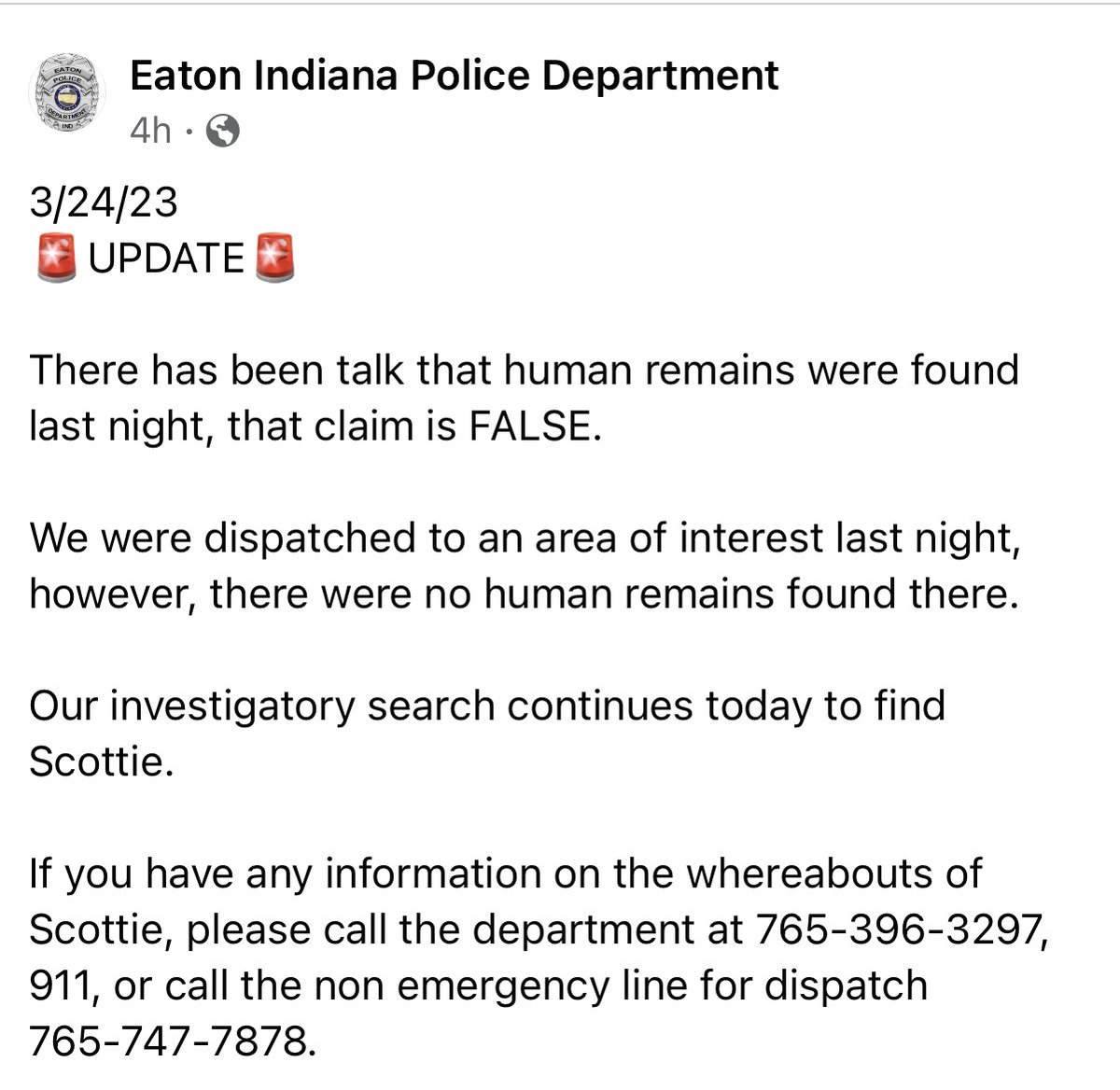Lauraonthecase's tweet photo. #ScottieMorris is still missing! Praying he’ll be found soon! I’ve included a picture of the candle light vigil they had for Scottie, an ‘Update from Eaton PD’, and a picture of him smiling and having fun 🤍. #FindScottie #ScottieDeanMorris #Missing #MissingChild #MissingTeen #Eaton