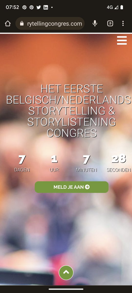 Ken je dat, dat je uitkijkt naar iets en het nog zo veraf lijkt en ...dan ineens is het daar. 
Bijna. Nog 7 dagen!

Wie vult de laatste plekjes in?