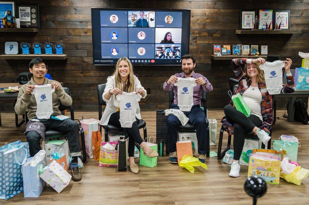 CRMScience's tweet image. 🍼👶 We held a joint baby shower yesterday for 4 of our Lab Coaters who are expecting at the cube. Thank you to everyone who came in-person and virtually to shower these soon-to-be parents with love and gifts. ❤️

#CRMScience #BabyOnTheWay #LabCoatsAndDiapers