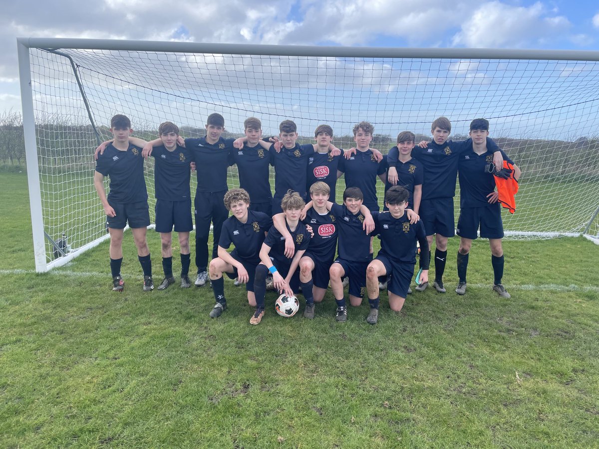Stmaryssport's tweet photo. Well done to the Y10 boys who reached the final of the Sefton Schools โSmall Schools Cupโ Joe Mc got 2, (1 was a screamer) Harry Deboe got 2 and Hayden Allmark got the other. #anotherfinal https://t.co/Qfim5QZpdo