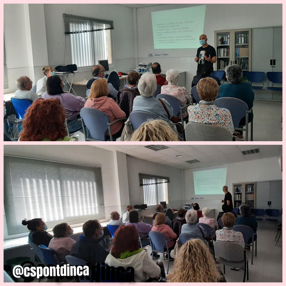 CSPontdInca's tweet photo. 📢 Avui ja ha començat 2ª Edició "Taller per a persones cuidadores". Autocura i atenció situació de dependencia Divendres  @cspontdinca
📢Hoy ha empezado la 2ª Edición de "Taller para personas cuidadoras". Autocura y atención en situacióin de dependencia. Viernes  @cspontdinca https://t.co/sttn84VpyH