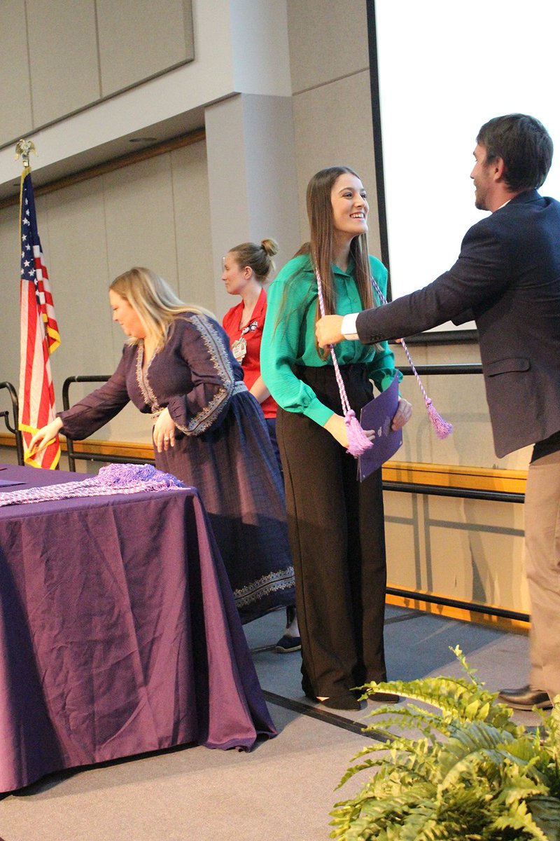 USI_CNHP's tweet photo. Congratulations to the new members of the USI chapter of the International Honor Society for Nursing – Sigma Theta Tau! Guest speaker was Jordan Morrison with the Pulmonary &amp; Critical Care Medicine Group at Deaconess. He and his wife, Kristen, are both USI Nursing grads! https://t.co/Qw3Y3f8kdt