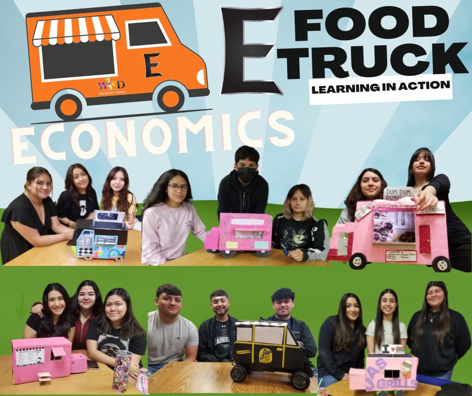 WeslacoEastHigh's tweet photo. Mr. Medina's Economics students developed business plans, marketing strategies, and investigated supply and demand to get real-world experience in the subject matter! https://t.co/QVapbBNsme