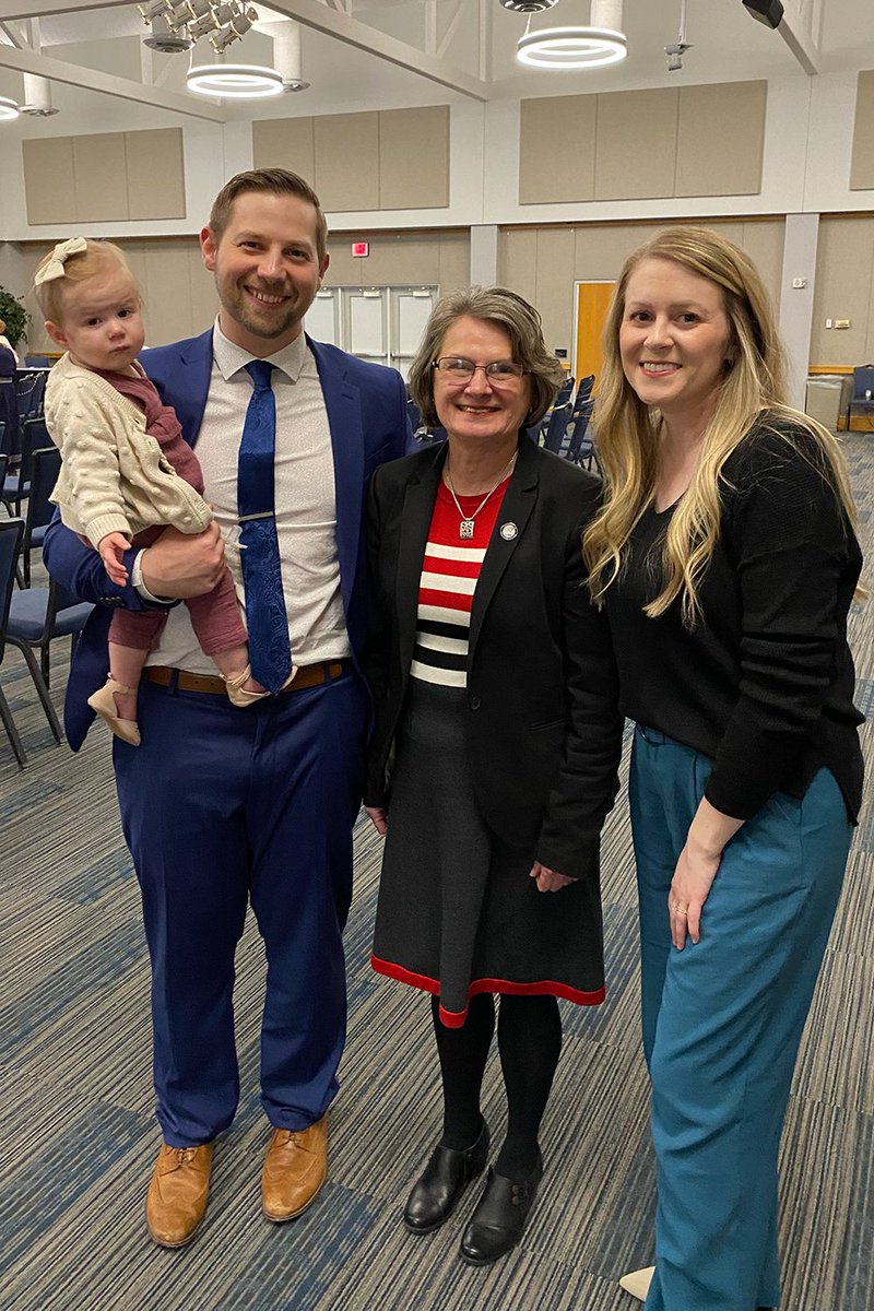 Congratulations to the new members of the USI chapter of the International Honor Society for Nursing – Sigma Theta Tau! Guest speaker was Jordan Morrison with the Pulmonary &amp; Critical Care Medicine Group at Deaconess. He and his wife, Kristen, are both USI Nursing grads!