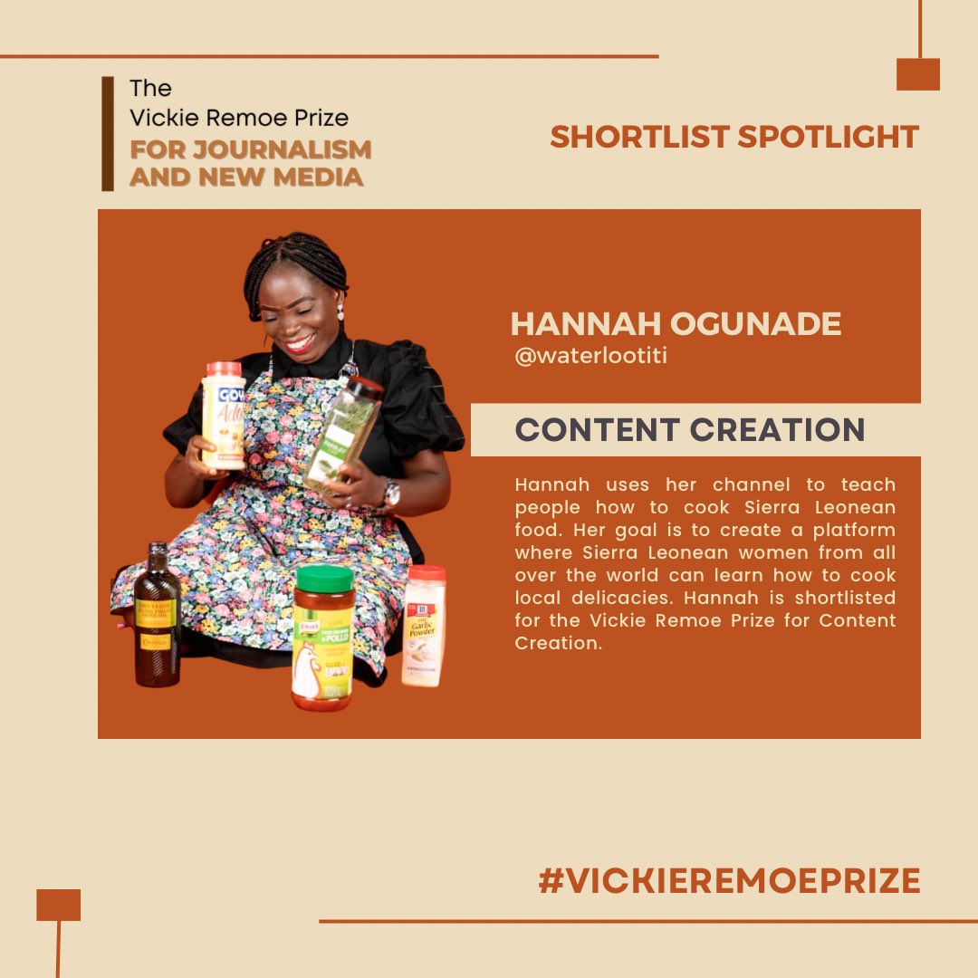 Introducing the #vickieremoeprize shortlist!

13 Sierra Leoneans in the media you need to know in 2023.

#salonetwitter #newvoices #storytellers #journalists #photojournalists #mediagrants