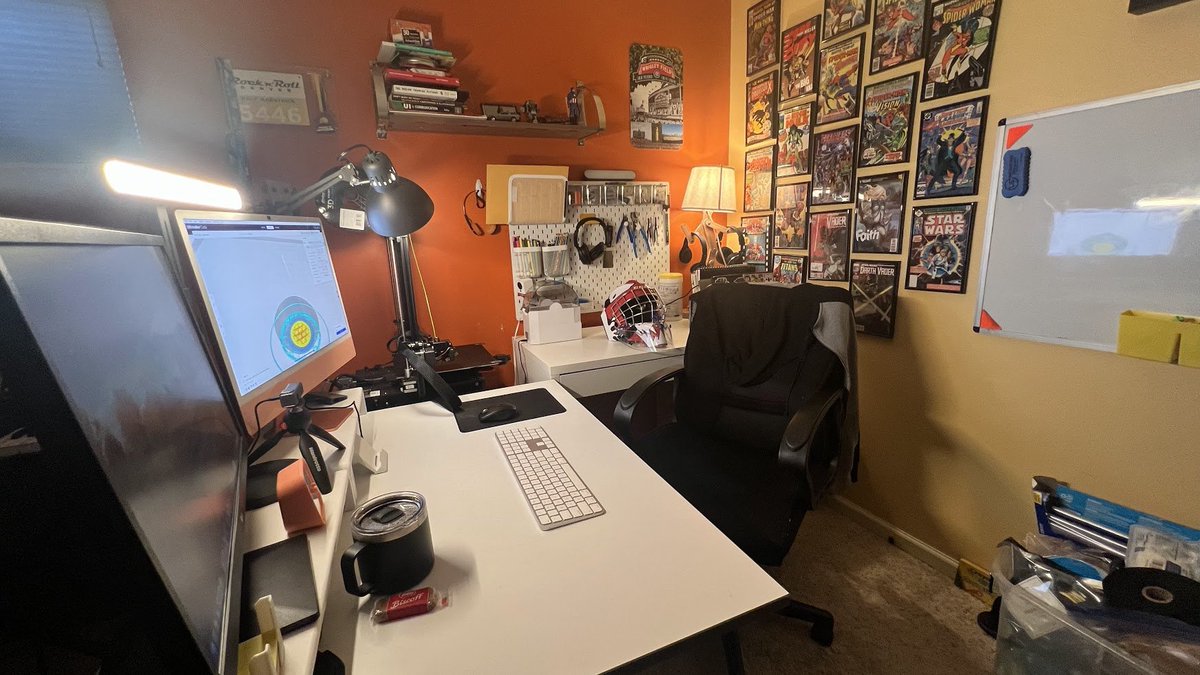 <a href="/CharlesPattson/">Charles Patterson</a> My little orange timer sits front-and-center on my desk and tells me how much time I have between tasks.  I was lost before it, and I'd be lost without it.

Honorable mentions go to my Ikea Skadis pegboard, my <a href="/get_lumina/">Lumina</a> webcam, and my absolutely vital Yeti mug.