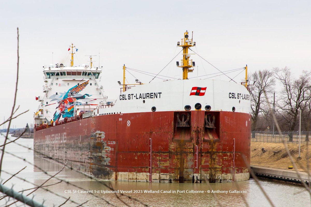 A_Gallaccio's tweet photo. .@CSLships #CSL #stlaurent #1st #upbound #vessel #wellandcanal @hwyh2o 2023 #shipping #season Its #Captain #JamesRyan was the #TopHat #recipient
More photos: https://t.co/1hVedxMtJp https://t.co/JOjoUvShRW