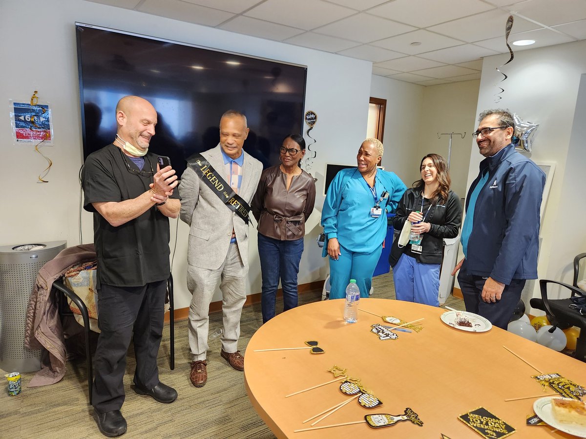 Retirement party for @TJHeartFellows lead sonographer Norman 'Ali' Alexander after 35 years of leadership and mentorship to sonographers and physicians. We'll miss you! @praveen520