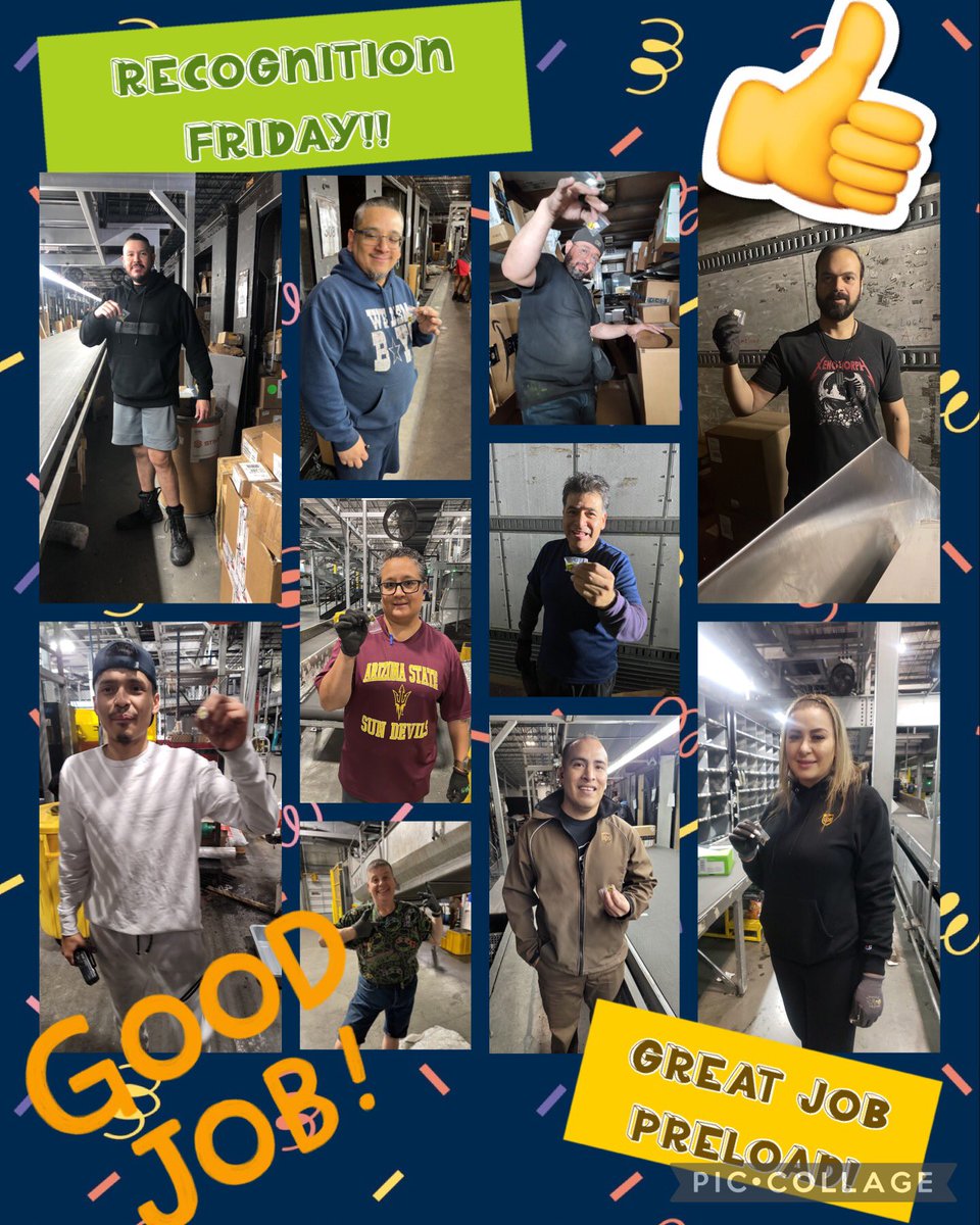Recognition FriYAY!! Great job El Paso Preloaders!! Keep up the good &amp; safe work! Make sure to always use safe work methods and help your neighbors. <a href="/vizcaino_steven/">Steven Vizcaino</a> <a href="/AJamesDova/">Adam James Cordova</a> <a href="/Jenett_Melendez/">Jeanette</a> <a href="/hill_deryl/">Deryl Hill</a> <a href="/ups/">UPS</a> <a href="/UPSers/">UPSers</a> <a href="/westtxdivision/">West Texas</a> <a href="/eptxsafetysquad/">Safety Squad</a>