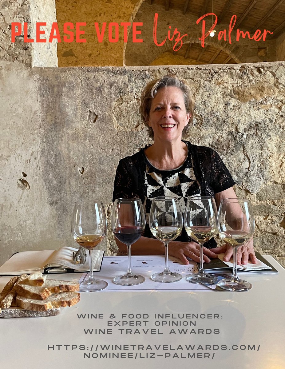 I have been nominated by Wine Travel Awards in the category:
“Wine & Food Influencer - Expert Opinion”

 winetravelawards.com/nominee/liz-pa… 

#love #support #thankyou #pleasevote #wine #winelovers #wineinfluencer #winelover #winetourism #foodandwine  #awardnominee #winetravelawards