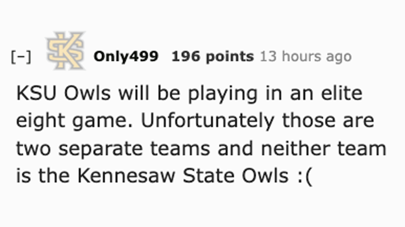 RedditCFB's tweet photo. 🦉😢 https://t.co/Mkz6nrtiRY