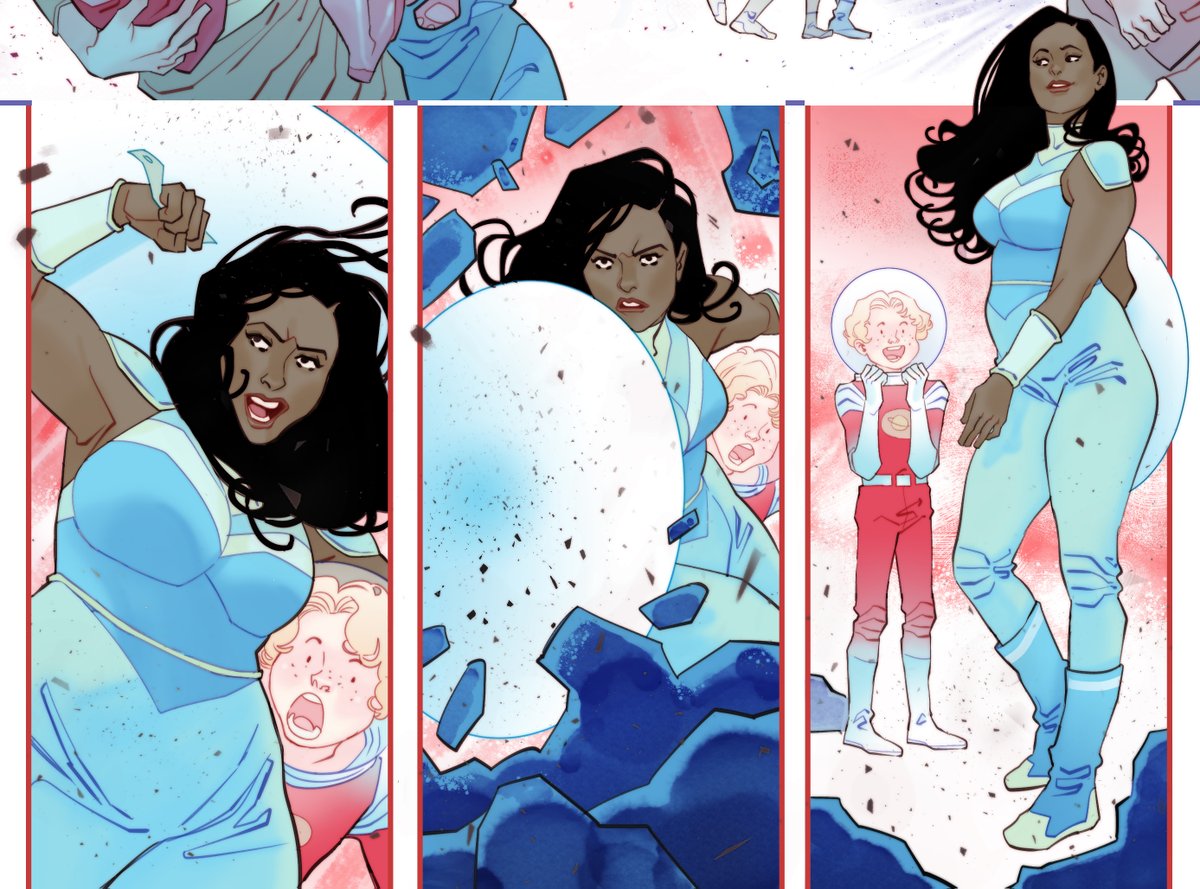 S_Marguerite's tweet photo. More #Shieldara from #ColonelWeirdAndLittleAndromeda story by the great @tatebrombal based on the superb universe of @jefflemire for @DarkHorseComics it's OUT in hard cover https://t.co/nD30aEPkwd #DarkHorseComics #Superhero #SciFi #Fantasy #comics https://t.co/iX33QEBwRF