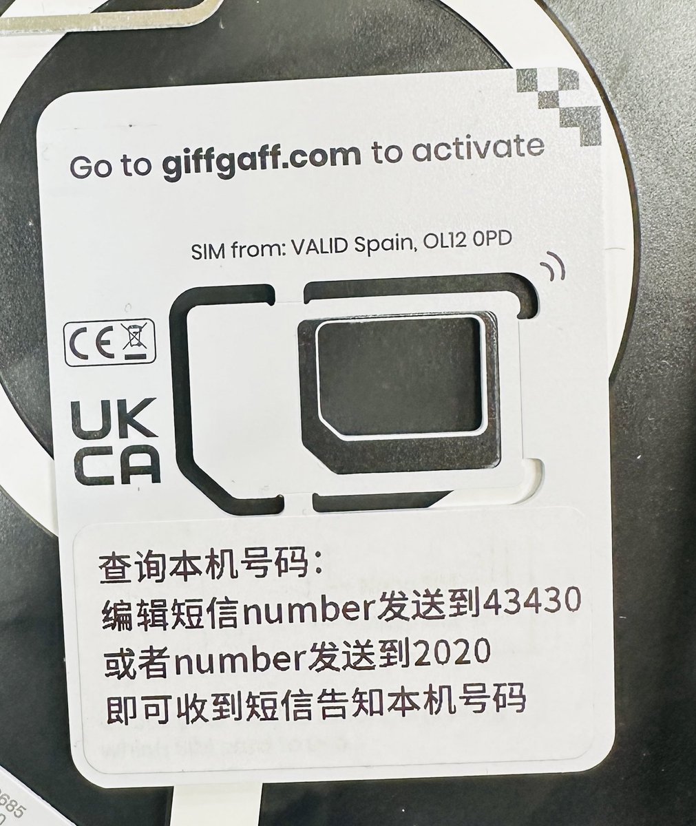 Barret_China's tweet photo. 已经入了一张英国🇬🇧的 giffgaff 卡，为了求稳在 linode 开了一台伦敦的 vps，交易被风控命中的概率应该会低很多了。淘宝上 98 块第二天就到了，里头有 15 英镑，每半年内消费一次（发短信打电话都行）便可继续保号半年，感觉可以用个五年八年的了…… https://t.co/iRMxddpps1