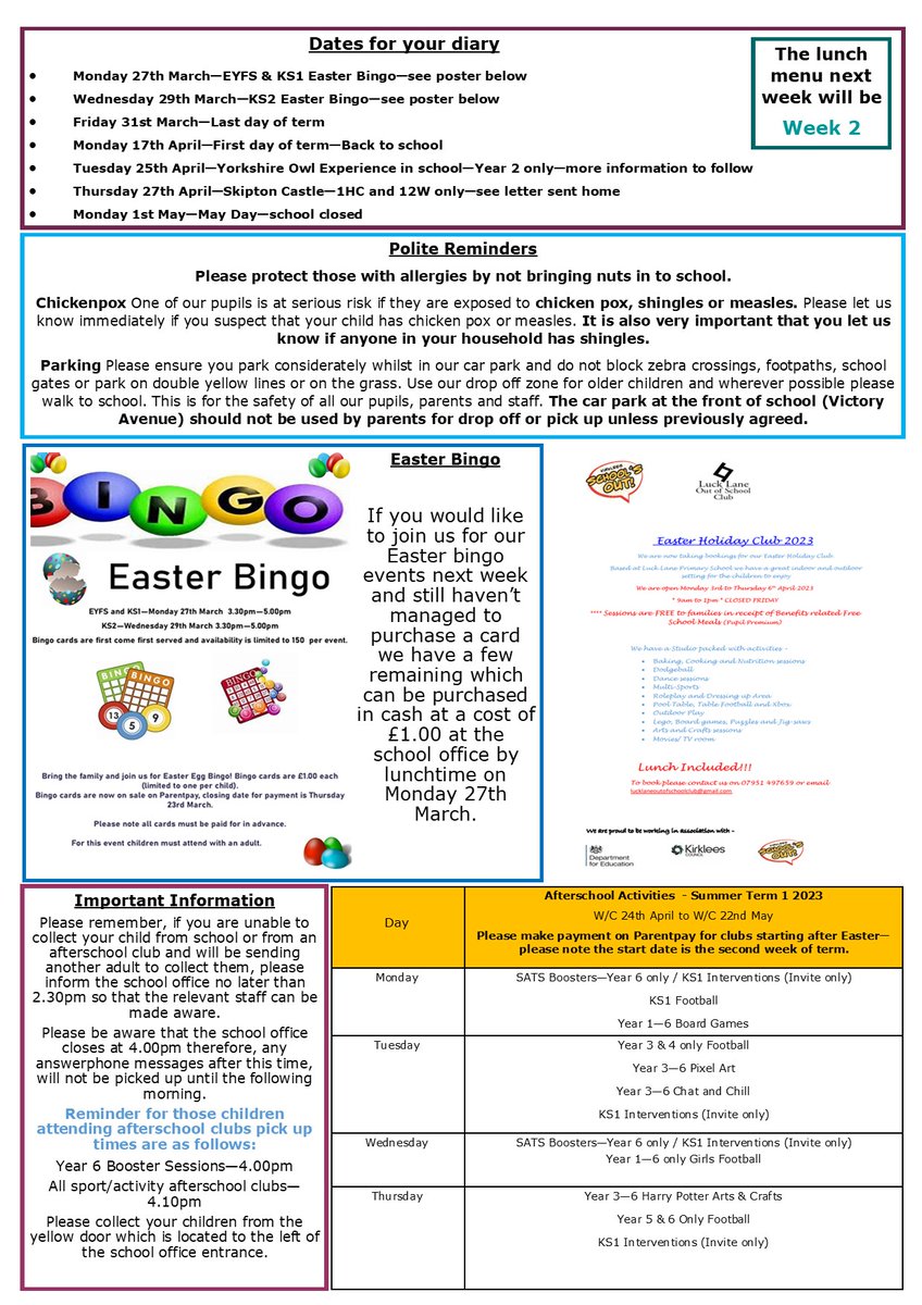 Please take a look at this week's newsletter.