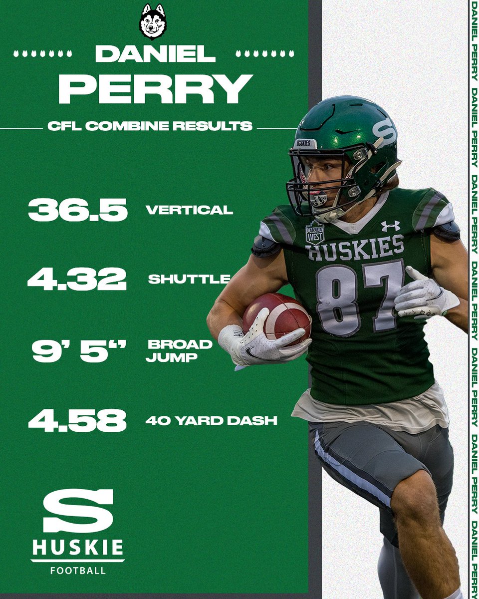 Daniel Perry doesn't mess around. 

#HuskiePride #CFLCombine