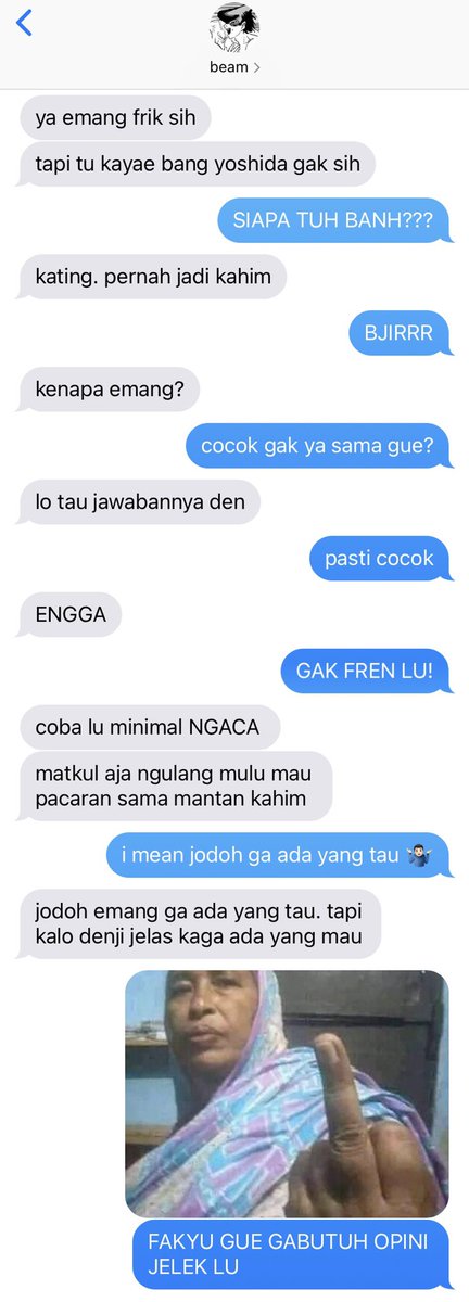 nibjimura's tweet photo. #yoshiden one tweet / prompt tweet au

ya gimana ya. kalo kata maudy ayunda sih suruh tahu diri den https://t.co/DGzUQxfPHT