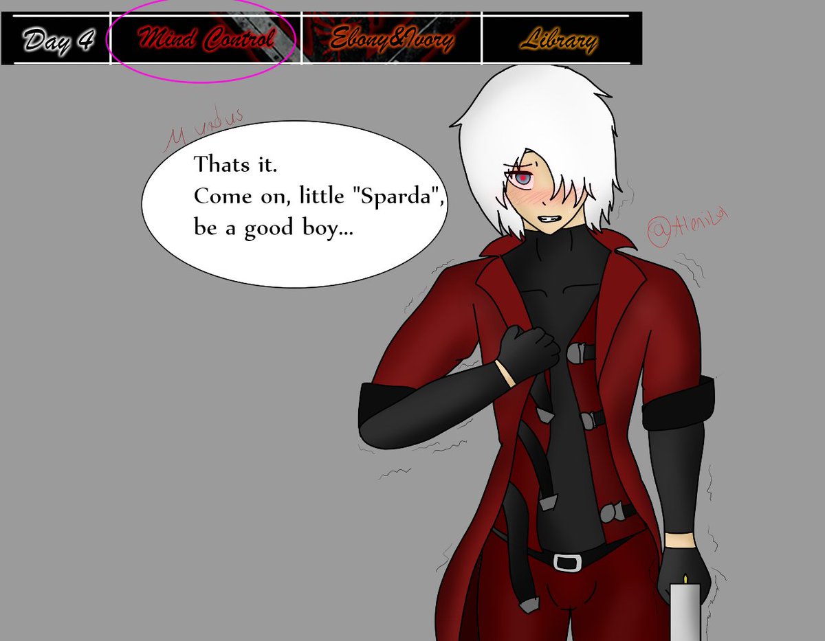 LolAleni's tweet photo. Day 4 of #bottomdanteweek2023

Mind control! with DMC1 Dante

Dante/Mundus

Mundus mind controlling Dante should be a trope in this fandom, I said what I said https://t.co/U7Ig8eT8U9