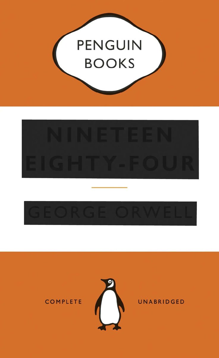 thebookseller's tweet photo. David Pearson (@typeasimage) has won The Academy of British Cover Design (@ABCoverD) "winner of all winners" award for his redacted Penguin Classics design of George Orwell’s Nineteen Eighty-Four.

Read here: https://t.co/9YAKKbL97V https://t.co/Cdqc3sOjKr