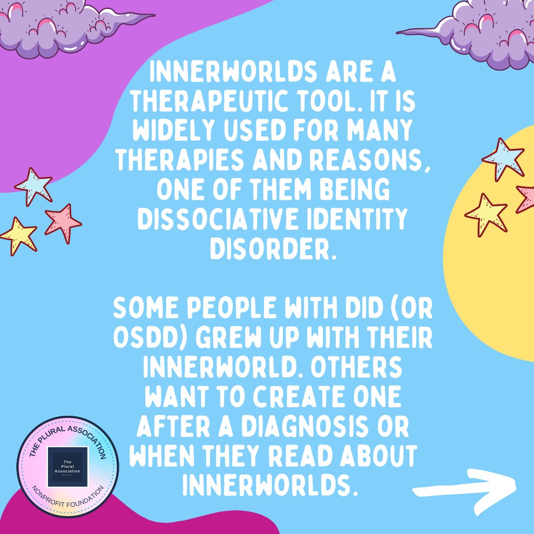 TpaNonprofit's tweet photo. Innerworlds &amp; Plurality, a thread — also included in the images, with alt text.

What it’s an Innerworld? What does it look like?

(If you&amp; feel comfortable sharing, there is a question at the end!) + 

#dissociatwt https://t.co/uaA2YUu5UG