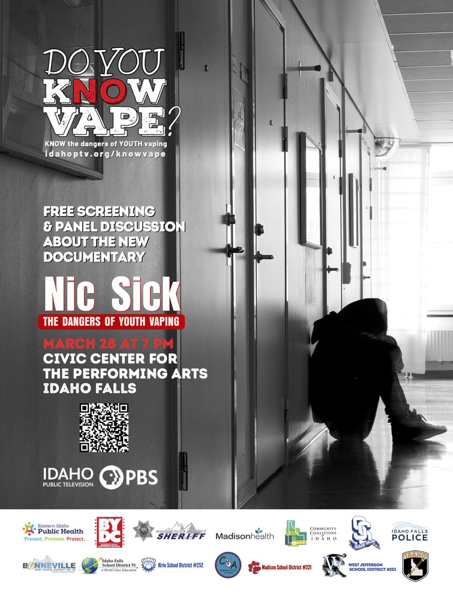 ToddKunzTV's tweet photo. I am moderating this public event Tuesday, March 28 at 7pm. It is free and will be very informative. I hope you can attend.
@News_3_Now
@localnews8
#knowvape #eiph #easternidahopublichealth #idaho #news3now #localnews8 https://t.co/O6JbXKsgwK