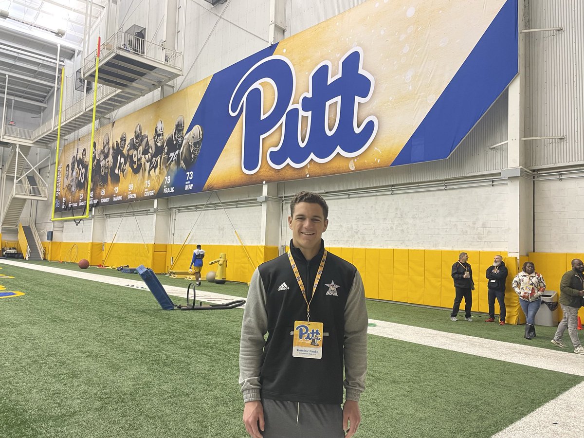 Dominic Funke β26 EDGE (@funkedominic) on Twitter photo Thank you Pitt! Had a great visit today! Awesome experience all around! <a href="/CoachDuzzPittFB/">Pat Narduzzi</a> <a href="/CoachPartridge/">Charlie Partridge</a> <a href="/Coach_JDiBiaso/">Jonathan DiBiaso</a> <a href="/graham_wilbert/">Graham Wilbert</a> #H2P Thank you Pitt! Had a great visit today! Awesome experience all around! <a href="/CoachDuzzPittFB/">Pat Narduzzi</a> <a href="/CoachPartridge/">Charlie Partridge</a> <a href="/Coach_JDiBiaso/">Jonathan DiBiaso</a> <a href="/graham_wilbert/">Graham Wilbert</a> #H2P
