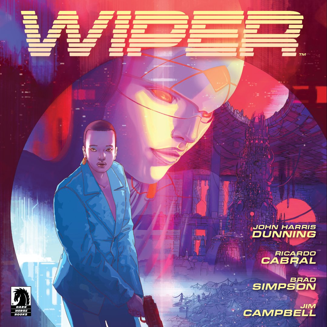 'A fantastic cyberpunk story full of great and new ideas, as it should be.'--@davaja Original graphic novel Wiper is available now wherever books are sold: bit.ly/3P0k7fL By @johnhdunning, @ricardoPcabral1, @20EyesBrad, and @CampbellLetters.