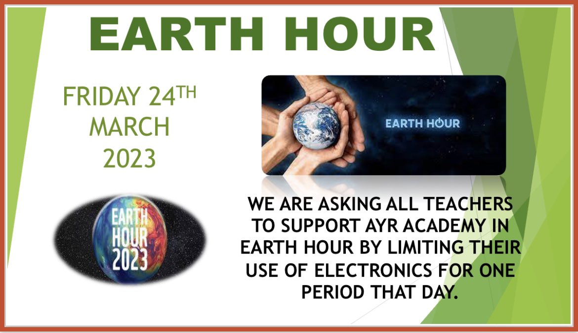 Miss Leitch (@leitchhmiss) on Twitter photo Embracing Earth Hour during our school day to take #TimeOutForNature π A huge thank you to all who participated β¨ Our focus was to spread awareness and promote official <a href="/earthhour/">Earth Hour Official</a> tomorrow evening (8:30-9:30pm). We can all make a difference <a href="/Ayr_Academy2016/">Ayr Academy</a> <a href="/AyrAcad_SocSubs/">Ayr Academy Social Subjects & RME</a> β»οΈ Embracing Earth Hour during our school day to take #TimeOutForNature π A huge thank you to all who participated β¨ Our focus was to spread awareness and promote official <a href="/earthhour/">Earth Hour Official</a> tomorrow evening (8:30-9:30pm). We can all make a difference <a href="/Ayr_Academy2016/">Ayr Academy</a> <a href="/AyrAcad_SocSubs/">Ayr Academy Social Subjects & RME</a> β»οΈ
