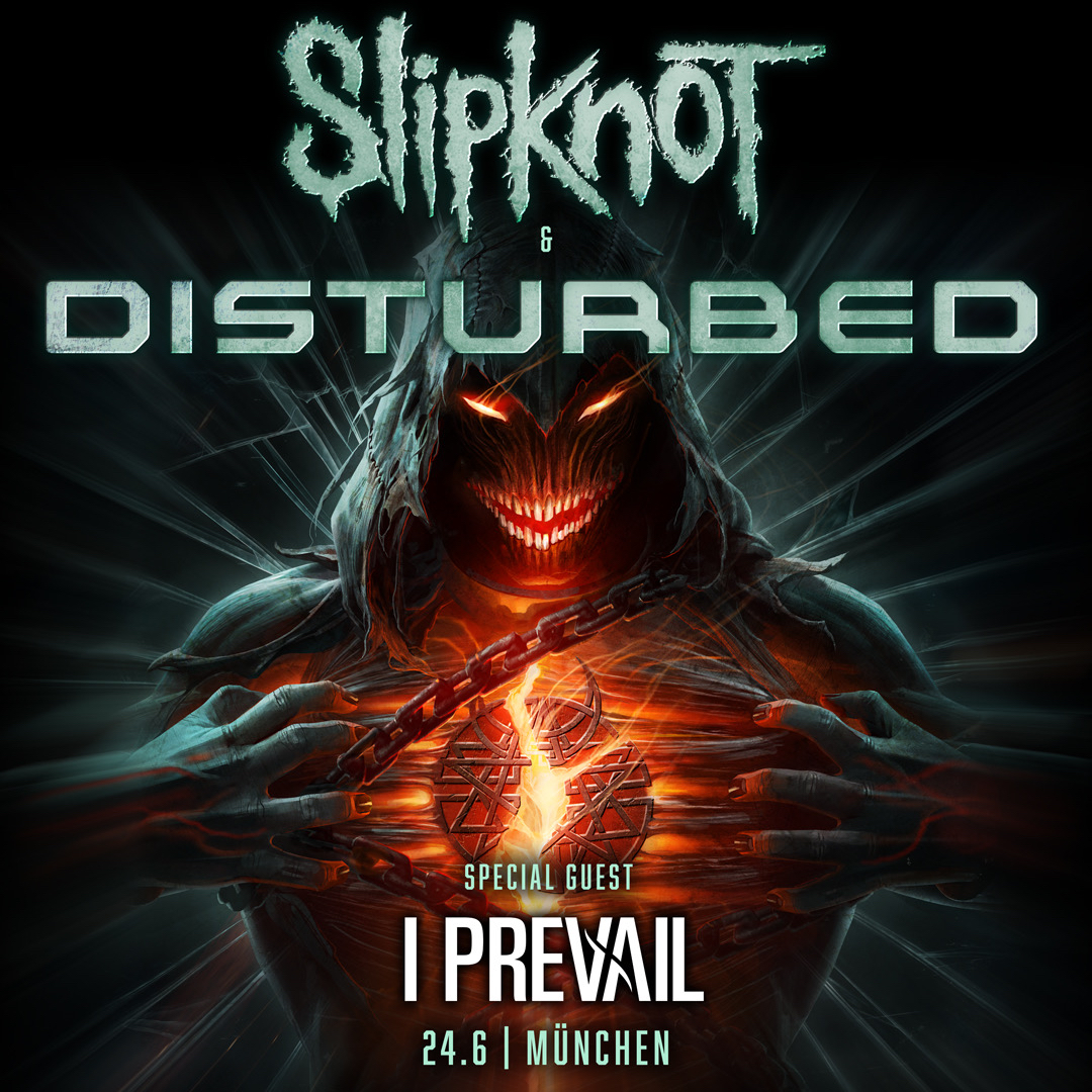 Germany! We're pleased to be joining @Slipknot in Munich on June 24th at Königsplatz, along with <a href="/IPrevailBand/">I Prevail</a>. 

Tickets available now 🤘 disturbed1.com/tour